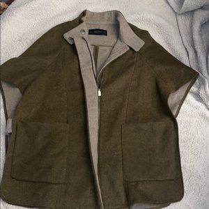 Olive Zara Cape jacket